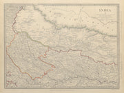 NEPAL AND NORTHERN INDIA. Oude (Awadh) to Allahabad. Gorkha. SDUK 1844 old map