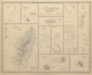 INDIAN OCEAN. Madagascar Seychelles Maldives Mauritius Réunion. SDUK 1844 map