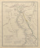 ANCIENT EGYPT. Nile Valley. Original outline colour. SDUK 1844 old antique map