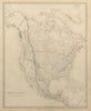 NORTH AMERICA.Texas Republic.Mexican California.Russian America.SDUK 1844 map