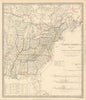 NORTH AMERICA EAST.Canada & USA.Canal Profiles.1830 Census table.SDUK 1844 map