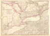 GREAT LAKES.Upper Canada districts <1849.Lake Huron Erie Ontario.SDUK 1844 map