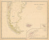 PATAGONIA. Argentina Chile Tierra del Fuego Falklands S Georgia.SDUK 1844 map