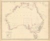 AUSTRALIA IN 1839. Shows dates colonies established. Population. SDUK 1844 map