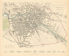 BERLIN. Antique town city map plan showing fortifications. SDUK 1844 old