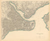 CONSTANTINOPLE ISTANBUL. Antique town city map plan.Stambool Galata. SDUK 1844