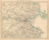 IRELAND. The environs of Dublin. SDUK 1844 old antique vintage map plan chart