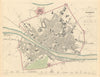 FLORENCE FIRENZE. Antique town city map plan. Key buildings profiles. SDUK 1844