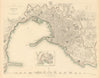 GENOVA (GENOA GÊNES) GÈNES. Antique town city map plan.Inset outworks.SDUK 1844