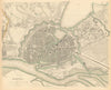 HAMBURG. Antique town city map plan. SDUK 1844 old chart