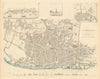 LIVERPOOL. Antique town city map.Inset view & plan in 1729. Buildings.SDUK 1844