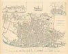 LIVERPOOL. Antique town city map.Inset view & plan in 1729. Buildings.SDUK 1844