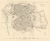 MADRID. Antique town city map plan. Original outline colour. SDUK 1844 old