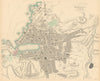 MARSEILLE. Antique town city map. Ancient Massilia. Marseilles. SDUK 1844