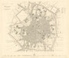 MILAN MILANO. Antique town city map plan. Main buildings profiles. SDUK 1844