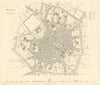 MILAN MILANO. Antique town city map plan. Main buildings profiles. SDUK 1844