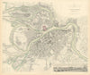 ST PETERSBURG Санкт-Петербург. Antique town city map plan. Panorama. SDUK 1844