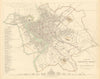 ROME ROMA. Antique town city map plan. Original hand colouring. SDUK 1844