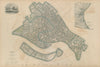 VENICE VENEZIA VENEDIG. Antique town city map plan. Environs. LARGE. SDUK 1844