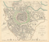 VIENNA WIEN. Antique town city map plan. Principal building profiles. SDUK 1844