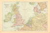 BRITISH ISLES/NW EUROPE Continental connections. Steamship routes.BACON 1904 map