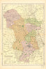 DERBYSHIRE. Showing Parliamentary divisions, boroughs & parks. BACON 1904 map