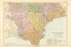 DEVONSHIRE (SOUTH). Parliamentary divisions. Parks. Devon. BACON 1904 old map