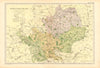 HERTFORDSHIRE. Showing Parliamentary divisions, boroughs & parks. BACON 1904 map