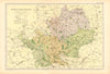 HERTFORDSHIRE. Showing Parliamentary divisions, boroughs & parks. BACON 1904 map