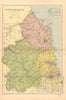 NORTHUMBERLAND. Showing Parliamentary divisions,boroughs & parks.BACON 1904 map