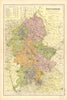 STAFFORDSHIRE. Showing Parliamentary divisions, boroughs & parks. BACON 1904 map