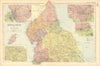 NORTHERN ENGLAND Liverpool Bradford Manchester Newcastle environs.BACON 1904 map
