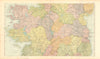 IRELAND CENTRAL. Parliamentary divisions. Railways. BACON 1904 old antique map