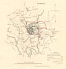 DURHAM borough/town/city plan for the REFORM ACT. DAWSON 1832 old antique map