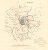 DURHAM borough/town/city plan for the REFORM ACT. DAWSON 1832 old antique map