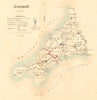 Cornwall county map. Divisions boroughs electoral. REFORM ACT. DAWSON 1832