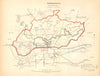 PETERBOROUGH borough/town plan. REFORM ACT. Fletton Standground. DAWSON 1832 map
