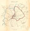 NEWARK-ON-TRENT borough/town plan. REFORM ACT. Farndon Balderton.DAWSON 1832 map