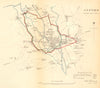 OXFORD borough/town/city plan. REFORM ACT. Ifley Hinksey Wytham. DAWSON 1832 map