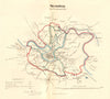 SHREWSBURY borough/town plan for the REFORM ACT. Shropshire. DAWSON 1832 map