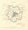 TAUNTON borough/town plan. REFORM ACT. Staplegrove. Somerset. DAWSON 1832 map