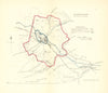 LLANFYLLIN borough/town plan for the REFORM ACT. Wales. DAWSON 1832 old map