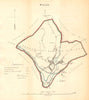 WIGAN borough/town plan for the REFORM ACT. Lancashire. DAWSON 1832 old map