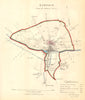 LINCOLN borough/town plan for the REFORM ACT. Lincolnshire. DAWSON 1832 map