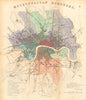 LONDON METROPOLITAN BOROUGHS for the Reform Act. DAWSON 1832 old antique map