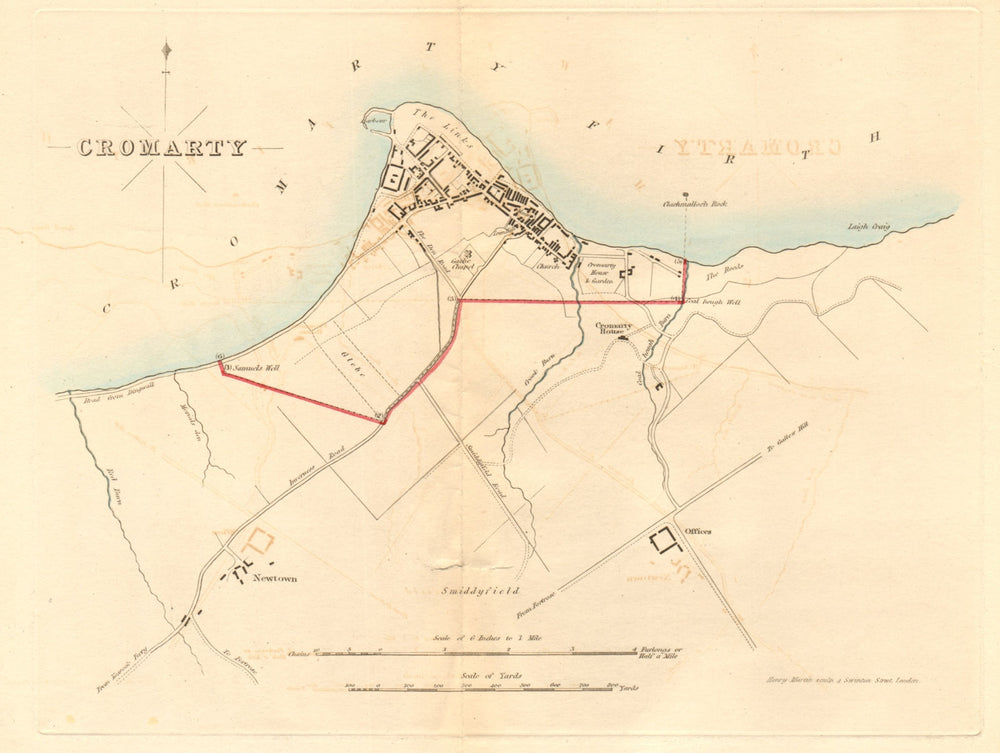 CROMARTY borough/town plan for the REFORM ACT. Highlands, Scotland 1832 map