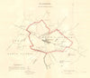 LLANGEFNI borough/town plan for the REFORM ACT. Wales. DAWSON 1832 old map