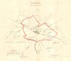 LLANGEFNI borough/town plan for the REFORM ACT. Wales. DAWSON 1832 old map