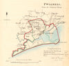 PWLLHELI borough/town plan for the REFORM ACT. Wales. DAWSON 1832 old map