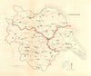 Yorkshire county map. Ridings boroughs electoral. REFORM ACT. DAWSON 1832